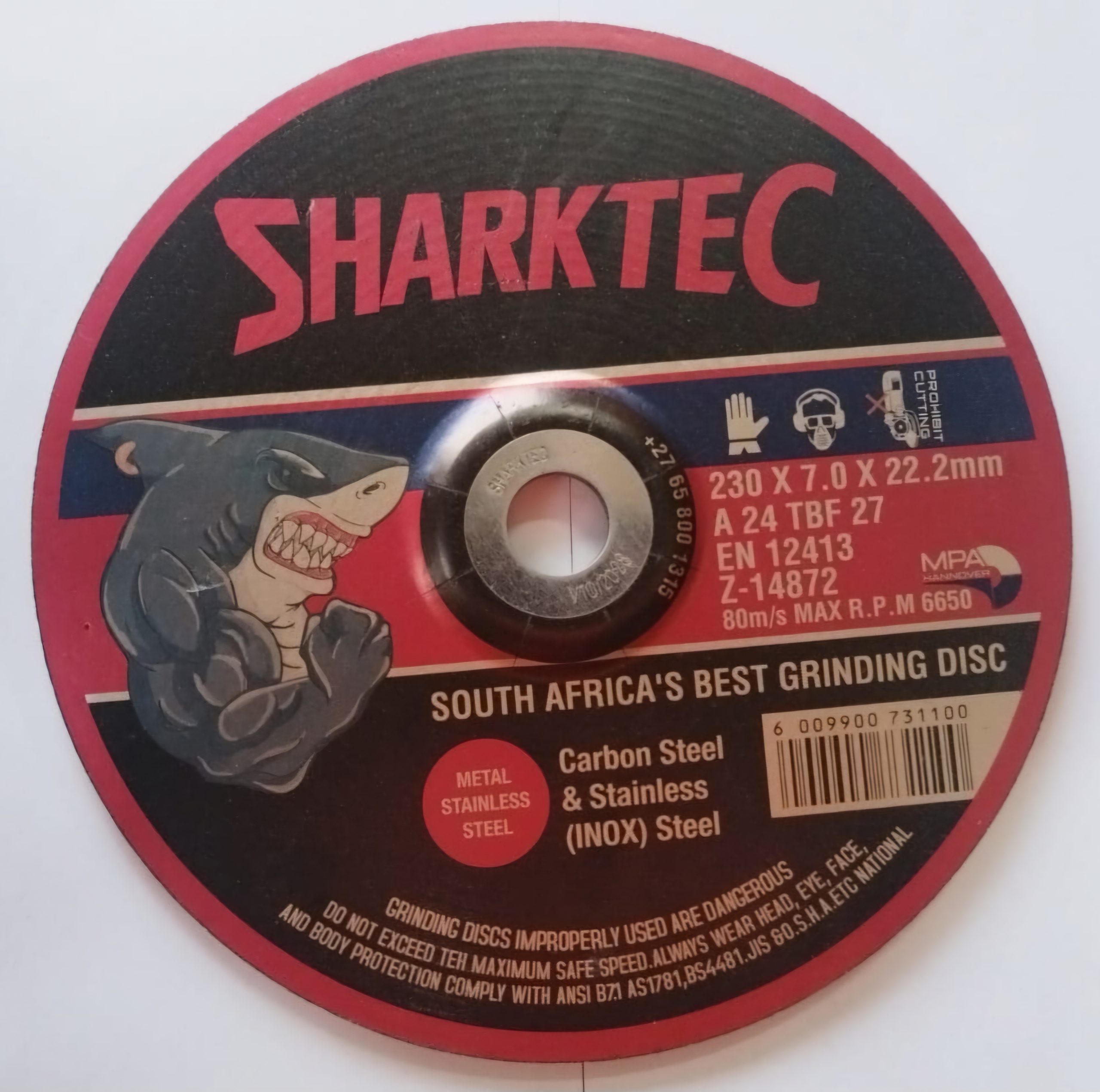SharkTec Grinding Disc | 230 x 7 x 22,23 - Image 2